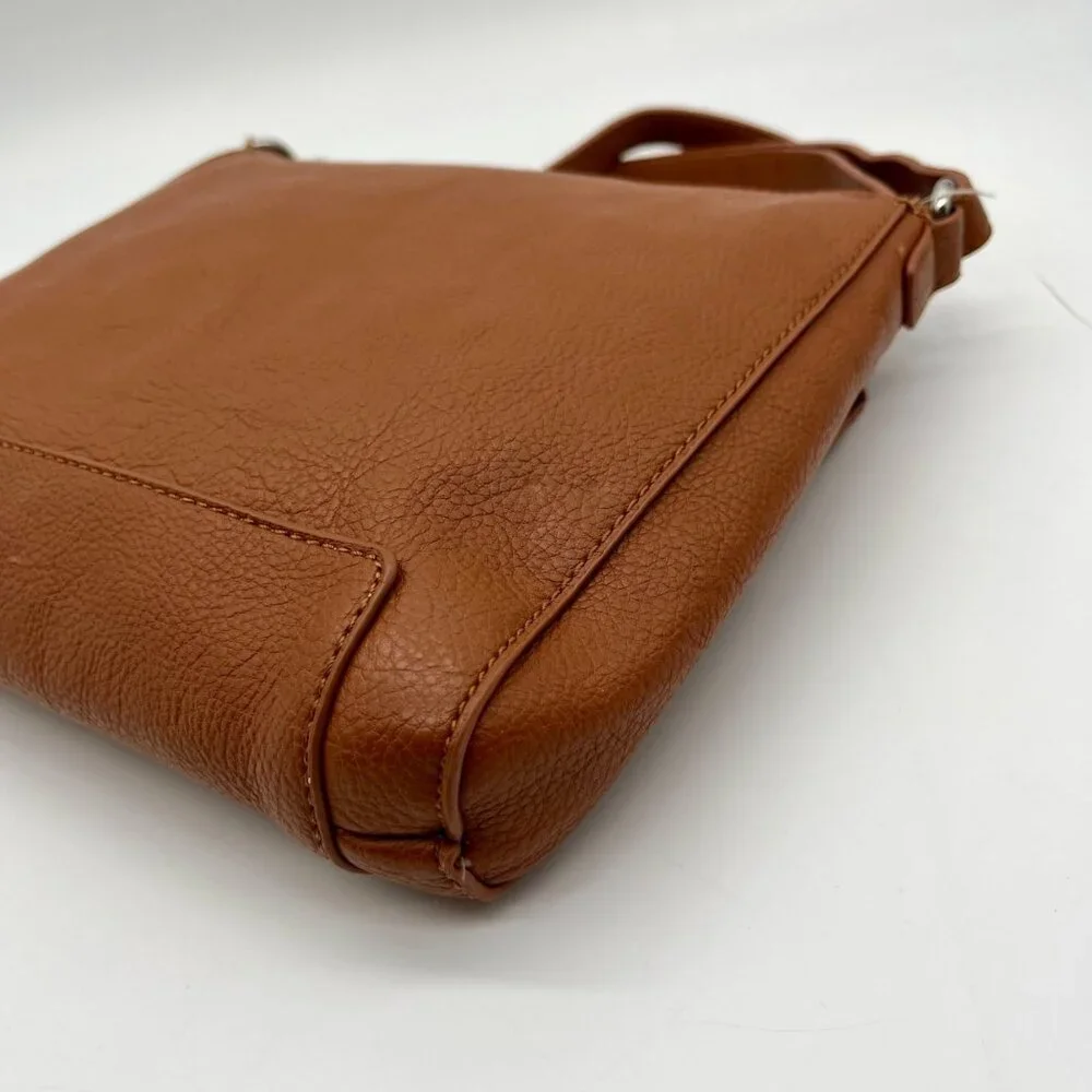 Liz Claiborne Brown Faux Leather Crossbody Purse_6